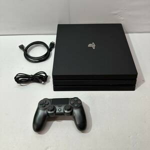 No.4558 ★1円～【PlayStation】PS4 Pro CUH-7100B 1TB ジェットブラック +周辺機器 動作確認済 中古品