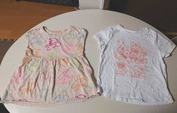 babyGAP ベビーギャップ 半袖Tシャツ 半袖トップス 半袖チュニック 110cm 5years 女の子 美品 babyGAP Disney ミニーペプラムチュニック