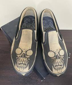 VANS SYNDICATE スリッポン US9 GRIME バンズ slip-on 白×黒 TATTO BLACK CLAW