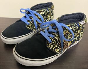 VANS VAULT チャッカブーツUS9 ハイビスカス ゴールド 刺繍 スエード