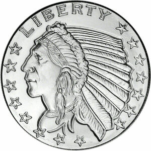 [保証書・カプセル付き] (新品) アメリカ「インディアン イーグル・レプリカ」純銀 1オンス メダル
