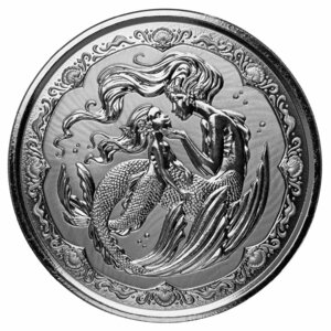 [ written guarantee * capsule with a self-starter ] 2023 year ( new goods )sa moa [ Pacific mermaid person fish *...] original silver 1 ounce silver coin 