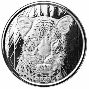 [保証書・カプセル付き] 2023年 (新品) ガーナ「アフリカのヒョウ・レオパード」純銀 1オンス 銀貨