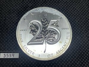 31.1グラム 2013年 (新品) カナダ 「メイプルリーフ銀貨 25年記念」純銀 1オンス 銀貨