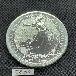 31.1グラム 2023年 (新品) イギリス「ブリタニア」純銀 1オンス 銀貨 (チャールズ3世)の画像1