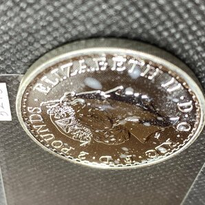 31.1グラム 2023年 (新品) イギリス「ブリタニア」純銀 1オンス 銀貨 (エリザベス2世)の画像4