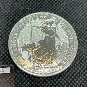 31.1グラム 2024年 (新品) イギリス「ブリタニア」純銀 1オンス 銀貨 (チャールズ3世)の画像1