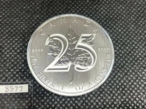 31.1 gram 2013 year ( new goods ) Canada [ Maple leaf silver coin 25 year memory ] original silver 1 ounce silver coin 