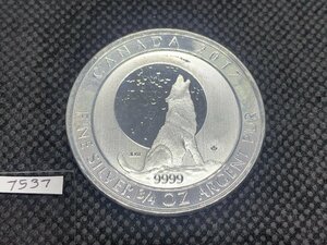 23.32 gram 2017 year ( new goods ) Canada [ Wolf *.* oo kami] original silver 3/4 ounce silver coin 