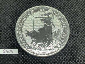 31.1 gram 2024 year ( new goods ) England [ Britannia ] original silver 1 ounce silver coin ( Charles 3.)