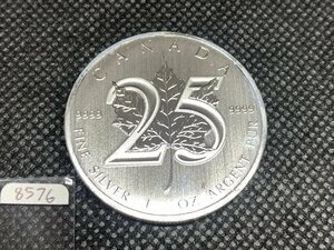 31.1 gram 2013 year ( new goods ) Canada [ Maple leaf silver coin 25 year memory ] original silver 1 ounce silver coin 