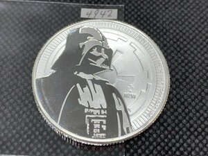 31.1 gram 2017 year ( new goods )niue[ Star Wars * dozen beige da-] original silver 1 ounce silver coin 