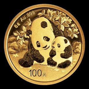 [保証書・カプセル付き] 2024年 (新品) 中国「パンダ」純金 8グラム 金貨
