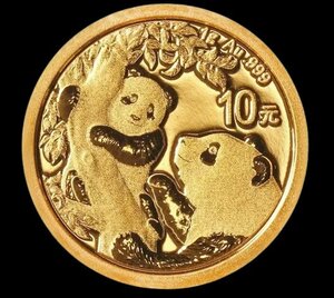 [ written guarantee attaching .] 2021 year ( new goods ) China [ Panda ] original gold 1 gram gold coin 