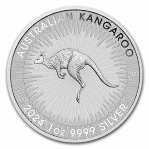 [保証書・カプセル付き] 2024年 (新品) オーストラリア「カンガルー 記念」純銀 1オンス 銀貨