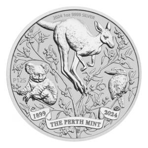 [保証書・カプセル付き] 2024年 (新品) オーストラリア「パースミント・125周年」純銀 1オンス 銀貨