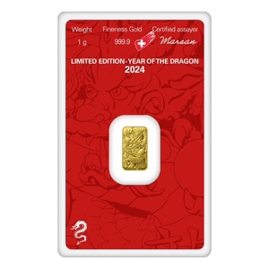 [ written guarantee attaching .] 2024 year ( new goods ) Switzerland arugo-[. main 10 two main *. year dragon year ] original gold 1 gram bar 