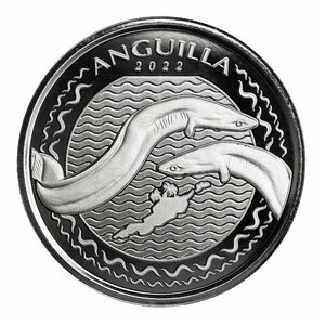 [保証書・カプセル付き] 2022 (新品) アンギラ「ウナギ・鰻」純銀 1オンス 銀貨
