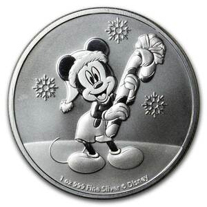 [ written guarantee * capsule with a self-starter ] 2020 year ( new goods )niue[ Mickey Mouse * Christmas ] original silver 1 ounce silver coin 