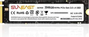 ■ SUNEAST 2TB NVMe SSD PCIe Gen 3.0 ×4　 SE900NVG3-2TB