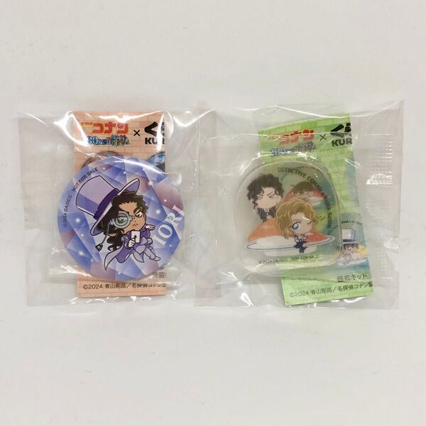 ☆新品未開封☆ 名探偵コナン 大岡紅葉 伊織無我 缶バッジ アクリルマスコット くら寿司 ビッくらポン 2点セット