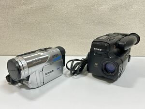 Panasonicパナソニック NV-GS70とSONY ソニー AC-S25 ビデオカメラ ハンディカム ジャンク【中古品】
