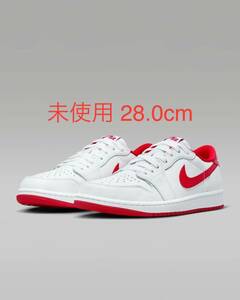 送料無料 28.0cm 新品 未使用 Nike Air Jordan 1 Low ナイキ エアジョーダン1 レトロ ロー OG ホワイト アンド ユニバーシティレッド US10