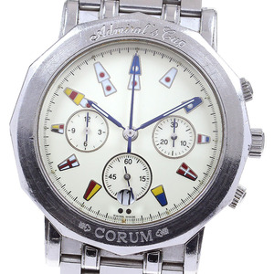  Corum CORUM 296.8310.20 Admiral z cup chronograph Date self-winding watch men's written guarantee attaching ._803598