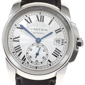 カルティエ CARTIER WSCA0003 カリブル ドゥ カルティエ デイト スモールセコンド 自動巻き メンズ 箱・保証書付き_816836