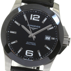  Longines LONGINES L3.657.4 Conquest Date self-winding watch men's written guarantee attaching ._810777