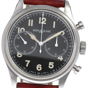  Montblanc MONTBLANC 117836 1858 chronograph self-winding watch men's box * written guarantee attaching ._817169