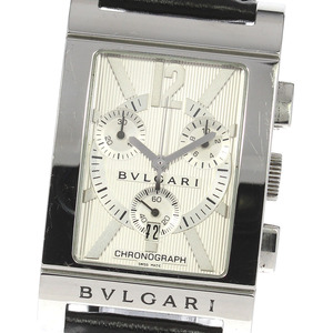  BVLGARY BVLGARI RTC49S Rettangolo хронограф Date кварц мужской _807256