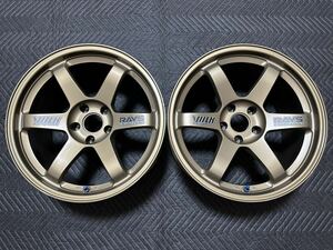 希少！RAYS レイズ VR TE37 OG 18インチ 5h PCD114.3 9.5J オフセット 12 ブロンズ 2本セット ドリケツ JDM 当時物