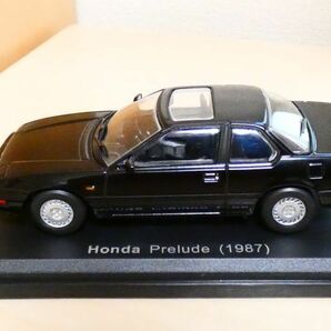国産名車コレクション 1/43 ホンダ プレリュード honda prelude 1987 黒 アシェット 旧車 クラシックカー ミニカー ＴAの画像5