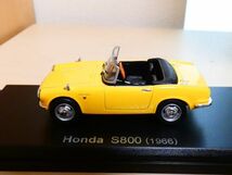 国産名車コレクション 1/43 HONDA ホンダ Ｓ800 1966 黄色 アシェット 旧車 クラシックカー ミニカー ＴA_画像5