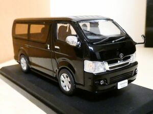 国産名車コレクション 1/43 トヨタ ハイエース バン 200系 2005 黒 ミラーなし アシェット 旧車 クラシックカー ミニカー TD