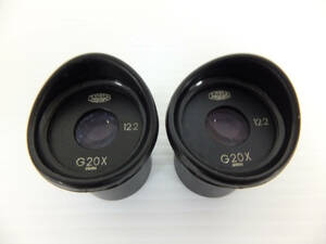 C349 オリンパス OLYMPUS 接眼レンズ G20X 12.2 一対 顕微鏡 現状