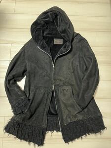 アンダーカバー 高級ラムレザーパーカー デストロイ加工 2004AW butbeautiful期 undercover