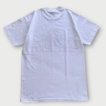 90's USA製 Q-TEES HOLLYWOOD プリント Tシャツ M ホワイト 白 コットン100% ヘビーウエイト ヴィンテージ オールド_画像2