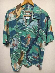 パタゴニア patagonia パタロハ pataloha アロハ シャツ 半袖 モロッコ製 ウミガメ 海亀 サーフィン 総柄 オーガニックコットン M