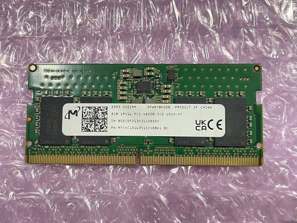 Micron PC5 4800 8GB DDR5 SO-DIMM.