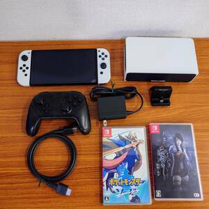 1 jpy start! Nintendo switch Nintendo switch have machine EL white box none start-up verification, the first period . settled + soft 2 ps, Proco n set G240520-57