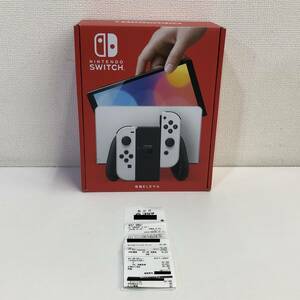 [1 jpy start!/ unused ]Nintendo switch Nintendo switch body have machine EL white guarantee seal *re seat have nintendo G240520-50