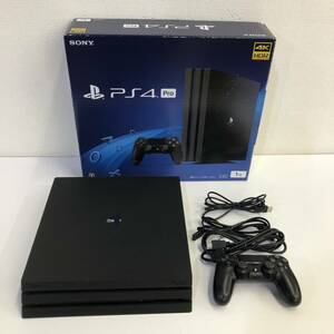 【動作品】★PlayStation4 Pro 本体 箱付き CUH-7200BB01 ジェット・ブラック 1TB★ 初期化済/箱ダメージ有/SONY/PS4/プレステ4 G240520-61