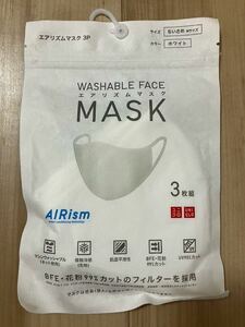 新品!!ユニクロ☆エアリズムマスク ちいさめ Mサイズ ホワイト 白 1袋(3枚)☆UNIQLO