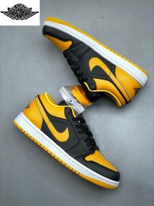 новый товар 27.5cm Nike воздушный Jordan NIKE AIR JORDAN 1 LOW желтый дуб ru черный желтый цвет чёрный с коробкой не использовался стандартный товар подлинный товар 553558-072