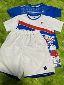 to mist . tennis wear short sleeves T-shirt 2 sheets shorts 1 pieces set size all L