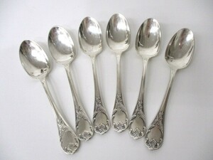 [5-144]CHRISTOFLE FRANCE Chris to full spoon 6 pcs set cutlery 