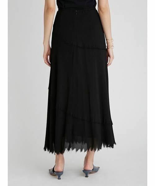 mila owen斜め切り替えスカート 黒スカート 綺麗スカート