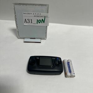 「A31_10N」SEGA/ セガ　GAME GEAR　 ゲームギア　ミクロ　ブラック　充電式電池2個付き　現状出品　動作品(240510)